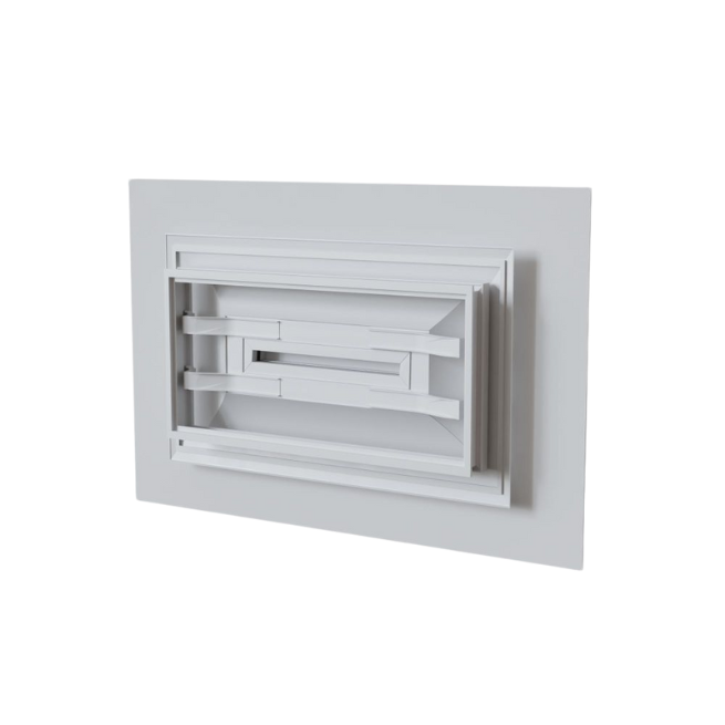 Baillindustrie - Grille soufflage Confort White - Photo produit arrière DIF400X200